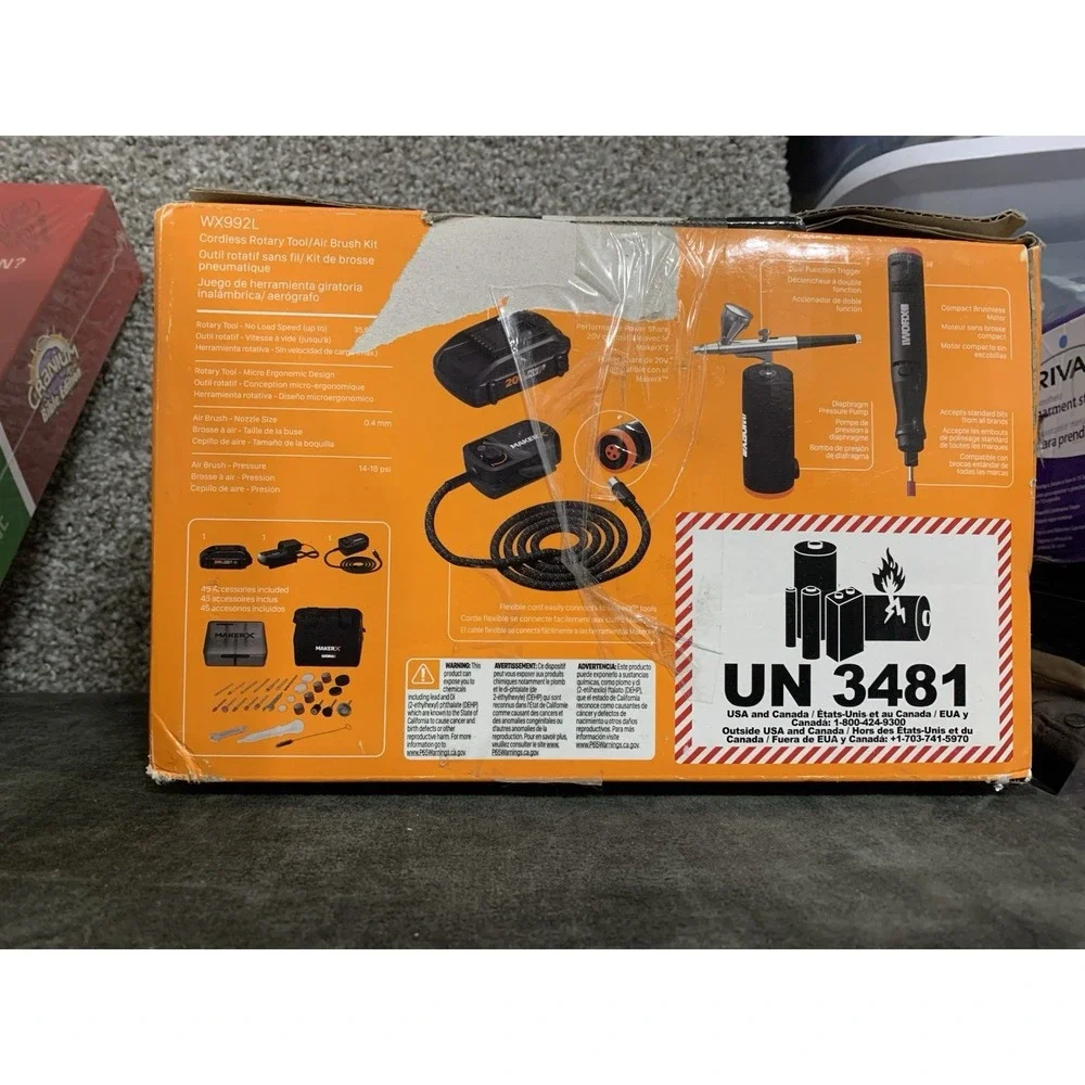 WX988L WORX 20V 2 PC MAKERX Combo: Rotary Tool‎ + Wood/Metal Crafter